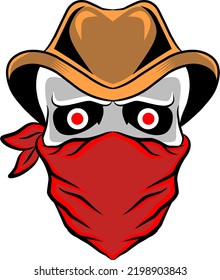 simple skull head vector for logo design