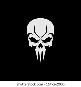 Simple Skull Head Vector Template