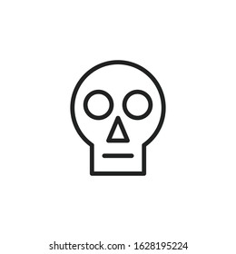 Simple skull line icon. Stroke pictogram. Vector illustration isolated on a white background. Premium quality symbol. Vector sign for mobile app and web sites.