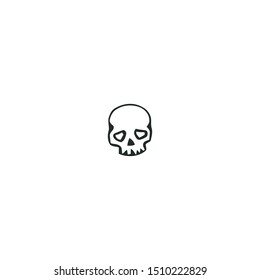simple skull logo icon design with white background