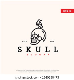 simple skull logo. modern icon, template design