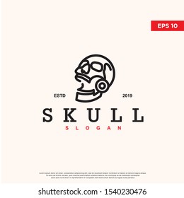 simple skull logo. modern icon, template design