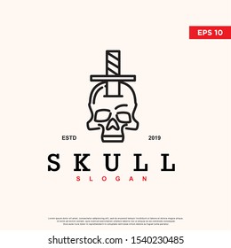 simple skull logo. modern icon, template design