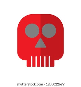 simple skull outline on white background vector icon isolated on transparent background, simple skull outline on white background
