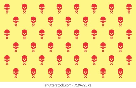 Simple Skull Pattern Background for Wallpaper, Bed Cover, Pillow Case 