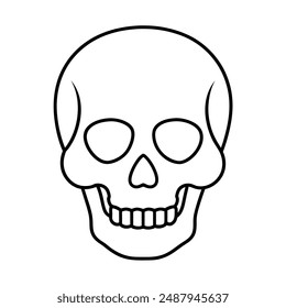 Simple Skull vector art illustration