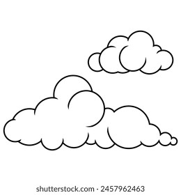 Simple sky cloud image Vector design