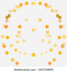 Simple Sky Seamless Vector. Holiday Christmas Trendy Night Background. Bright Party Geometrical Shape Backdrop. Shiny Gold White Golden Rich Bohemian Pastel Magic Stars Sparkle Illustration.