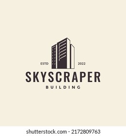 simple skyscraper estate hipster logo design vector graphic symbol icon illustration creative idea