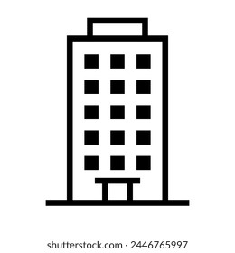 Simple skyscraper icon. Office tower icon. Vector.