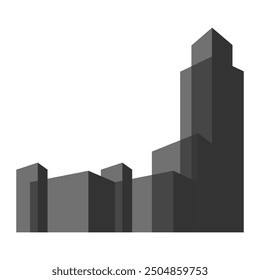 Simple skyscrapers as an icon for posters or logos in business, education or medicine