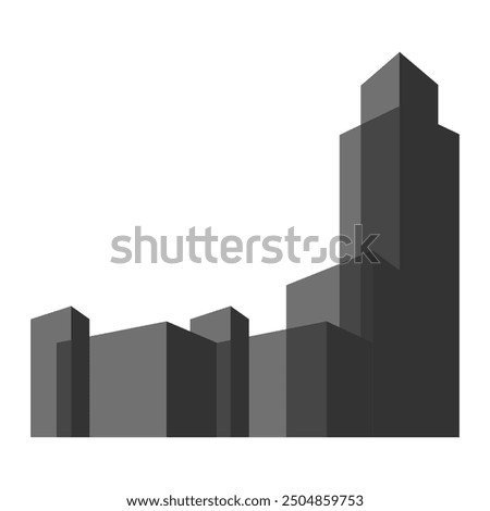 Simple skyscrapers as an icon for posters or logos in business, education or medicine