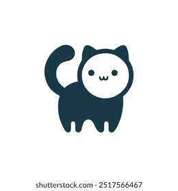 Simple Sleek Cat Logo Design