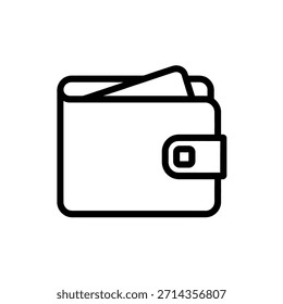 Un diseño de icono de billetera simple y elegante para el contexto financiero y empresarial