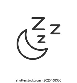 Icono de línea de suspensión simple. Símbolo premium con estilo de trazo. Icono de diseño de sueño. Ilustración vectorial.