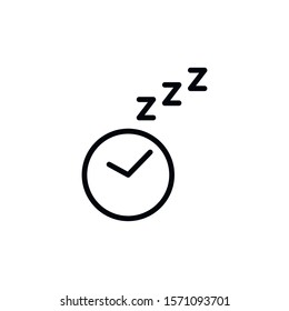 Simple sleep line icon. Stroke pictogram. Vector illustration isolated on a white background. Premium quality symbol. Vector sign for mobile app and web sites.
