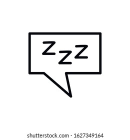 Simple sleep line icon. Stroke pictogram. Vector illustration isolated on a white background. Premium quality symbol. Vector sign for mobile app and web sites.