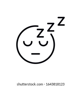 Simple sleep line icon. Stroke pictogram. Vector illustration isolated on a white background. Premium quality symbol. Vector sign for mobile app and web sites.