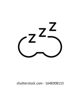 Einfaches Schlaf-Line-Symbol. Piktogramm anheben. Vektorillustration einzeln auf weißem Hintergrund. Qualitätszeichen von Premium. Vektorillustration-Zeichen für mobile App und Webseiten.