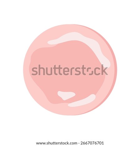 Simple sliced ham illustration material
