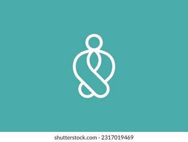 simple slick line design about human care symbol