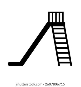 Simple slide silhouette icon. Vector.