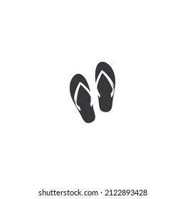 simple slipper logo vector icon illustration design
