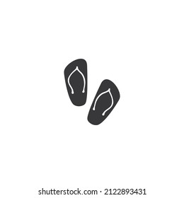 simple slipper logo vector icon illustration design