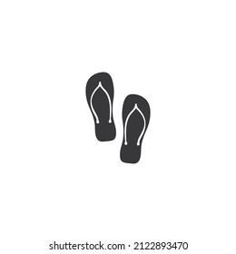 simple slipper logo vector icon illustration design