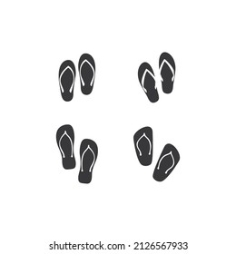 simple slipper logo vector icon illustration design