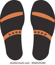 simple slippers clip art vector illustration