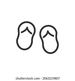 Icono de línea simple de zapatillas. Símbolo premium con estilo de trazo. Icono de diseño de zapatillas. Ilustración vectorial.