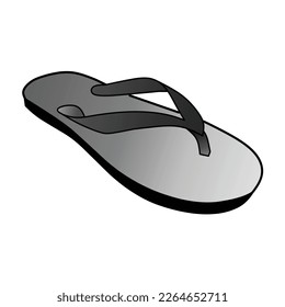 Simple Slippers set vector illustration isolated on white. Slippers, equipment, icon, mother weapon.