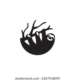 simple sloth logo vector template