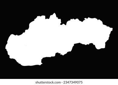 Simple Eslovaquia Map Aislado en fondo negro, puede ser usado para diseños de negocios, diseños de presentaciones o cualquier diseño adecuado.