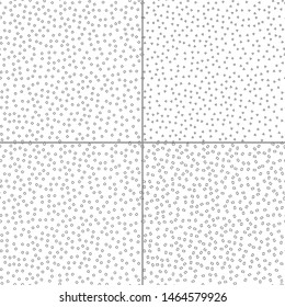 Simple small black and white geometric shapes seamless pattern, vector background