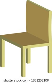 A simple and small chair seen from an angle