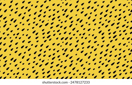 Simple small dashes on yellow background. Seamless vector pattern.
