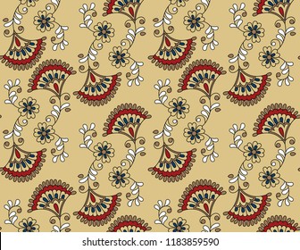 Simple Small Flower Paisley Pattern