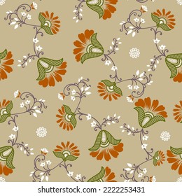 simple small flower paisley pattern design