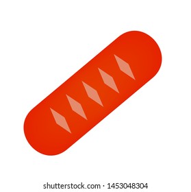 Simple small sausage vector illustration