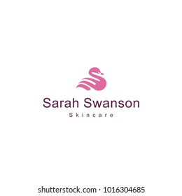Simple and smart minimalistic swan monogram logos :)