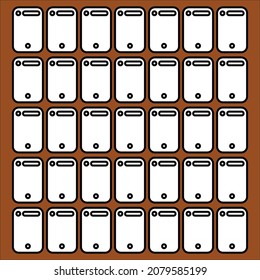 simple smart phone icon pattern design 