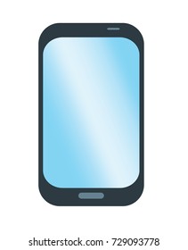 simple smart phone picture cell phone flat icon with empty gradient screen
