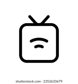 Icono de Tv inteligente simple. El icono puede utilizarse para sitios web, plantillas de impresión, plantillas de presentación, ilustraciones, etc