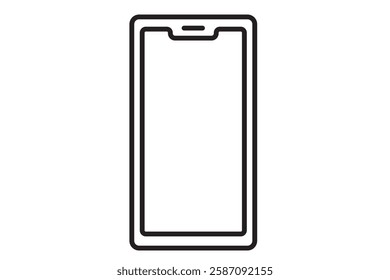 Simple smartphone black and white icon