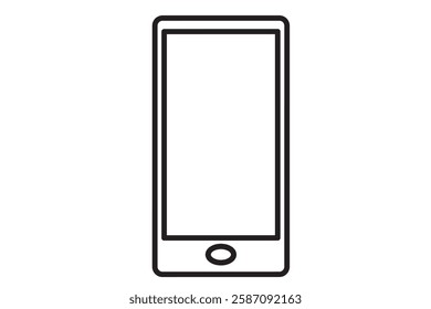 Simple smartphone black and white icon