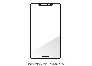 Simple smartphone black and white icon