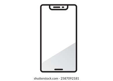 Simple smartphone black and white icon