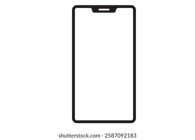 Simple smartphone black and white icon